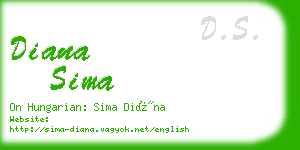 diana sima business card